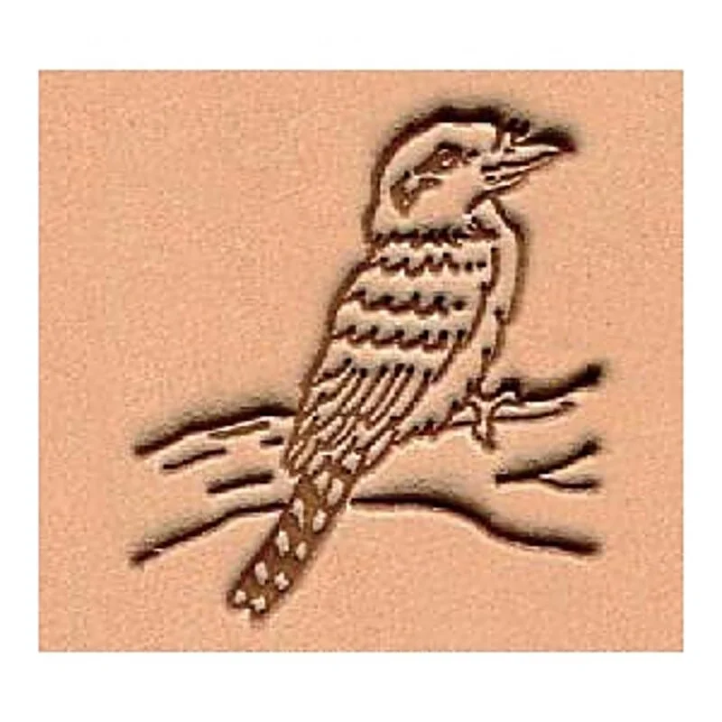 LEATHER 3D STAMP - BIRD ON BRANCH
