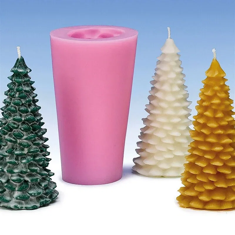 stampi per candele natalizie fai da te, stampi in silicone a