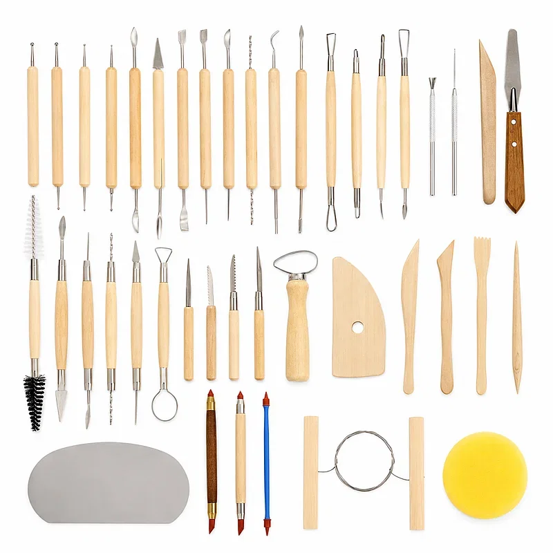 SET DELUXE DE 42 HERRAMIENTAS PARA CERAMICA