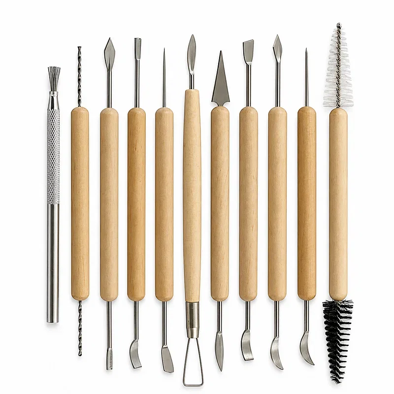 SET DE 11 HERRAMIENTAS PARA ACABADO DE ARCILLA