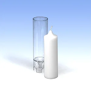 Moule à Bougie Cylindrique En Silicone - Longueur 18 Cm - Réutilisable, Facile à Démouler - Pour DIY Bougies Maison