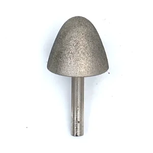 DIAMANTSCHLEIFER WELLE 6MM - ABGERUNDETER KEGEL 30MM
