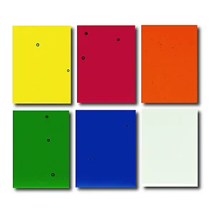 SET 6 PLACAS COLORES SURTIDOS BULLSEYE COE 90