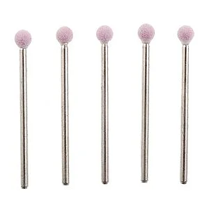 5 PCS CORUNDUM GRINDING BITS - SPHERE 5 MM