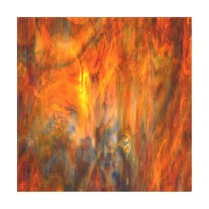 DOM OPAL GLASS TO0185 - ORANGE / WHITE / BLUE
