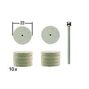 DISCOS DE FIELTRO 22 X 4 MM - 10 UDS