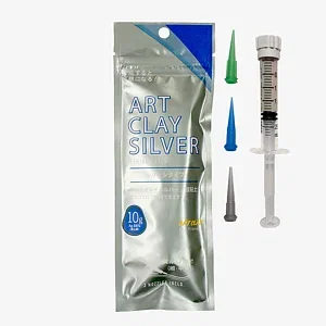 ART CLAY SILVER SYRINGE TYPE + 3 TIPS 10 GM