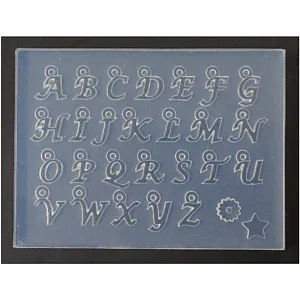 MOULE DE SILICONE - ALPHABET ITALIQUE 8 MM