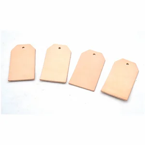 DIE-CUT LEATHER - NAMEPLATE 80 X 45 MM - 4 PCS