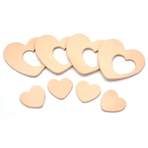 DIE-CUT LEATHER - HEARTS 60 AND 30 MM - 8 PCS
