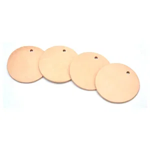 DIE-CUT LEATHER - ROUNDS D. 60 MM - 4 PCS