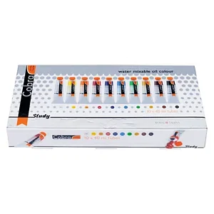SET 10 WATER MIXABLE OIL COLOURS 40 ML COBRA STUDY
