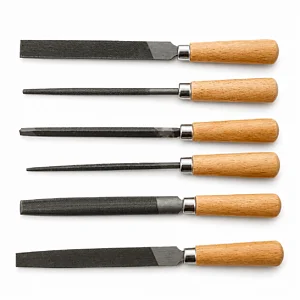 SET OF 6 ECONOMY JEWELLER'S FILES WITH WOODEN HANDLE