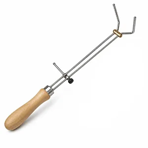 ADJUSTABLE CRUCIBLE TONGS WITH WOODEN HANDLE