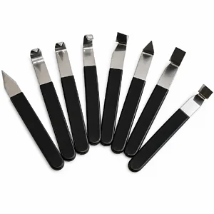 SET DE 8 HERRAMIENTAS EN ACERO INOX PARA TORNO