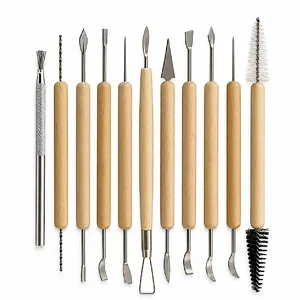 SET DE 11 HERRAMIENTAS PARA ACABADO DE ARCILLA