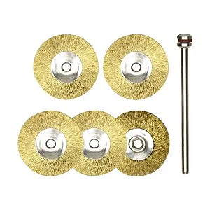 BROSSES EN LAITON - DISQUES Ø 22 MM 5 PCS