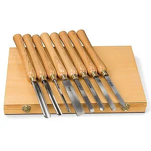 KIT 8 PCS OUTILS DE TOURNAGE SUR BOIS